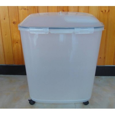 Plastic Pet Food Storage Tank 40liters With Wheel