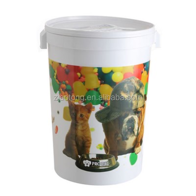 Food Grade Plastic Pet Food Container With Capacities Plastic Storage Bucket