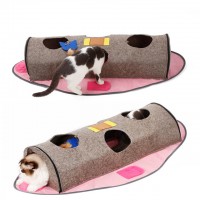 Creative cat toy tunnel foldable fish shape play multifunctional cat nest cat supplies