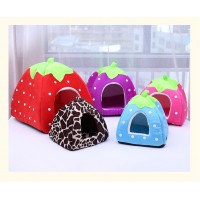 zisa  cheap price Pretty strawberry style small dogs nest cat nest sofa house